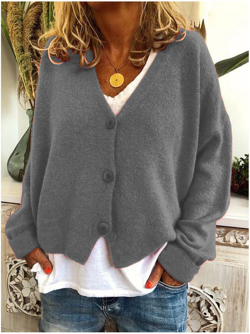 Mariah oversized cosy cardigan in Grey