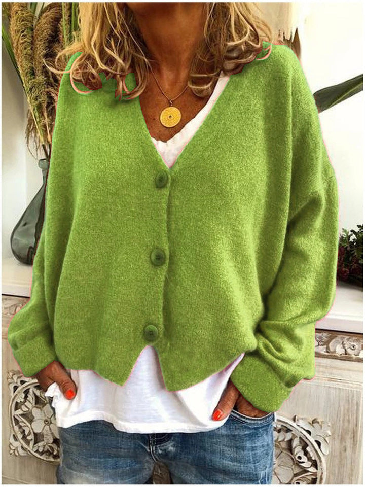 Mariah oversized cosy cardigan in Light Green