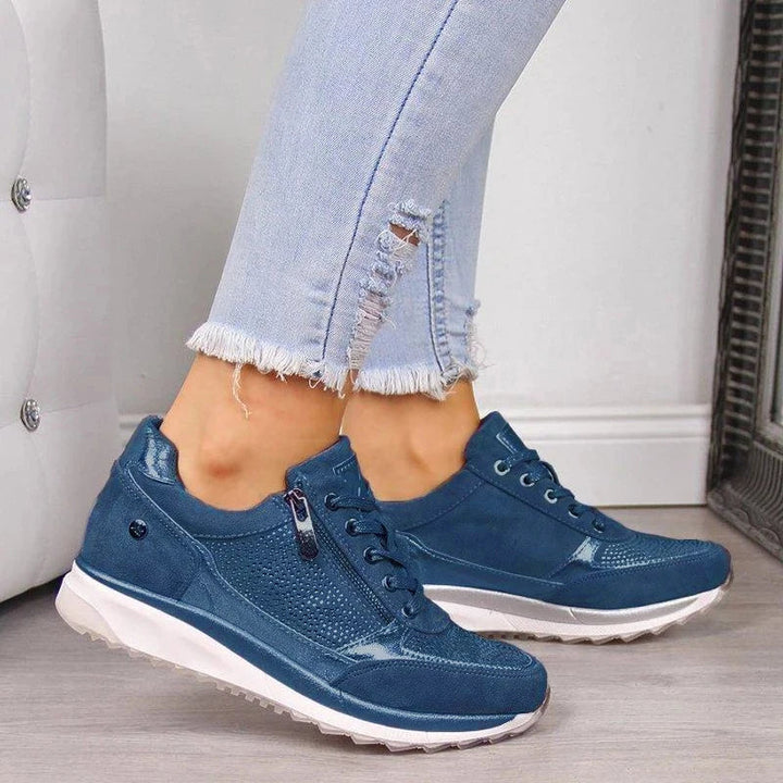 Martina zip-up trainers in Blue