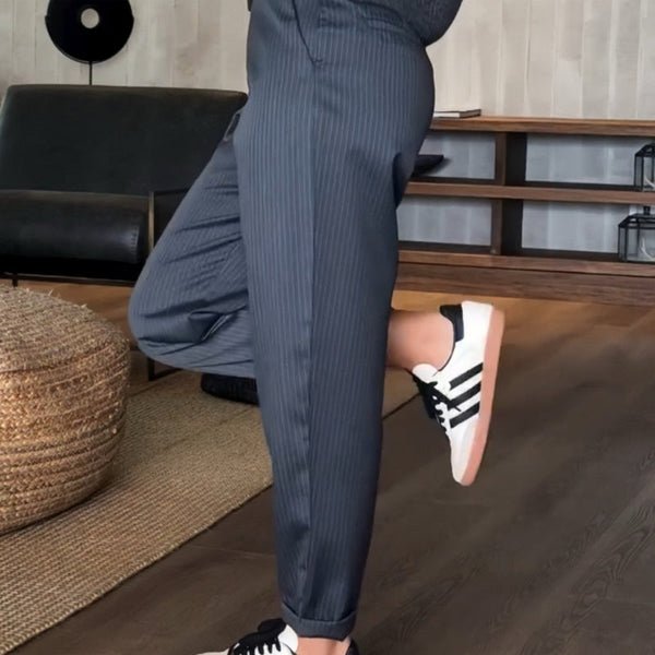 Mathilda | Pantalon élégant à rayures flatteur pour la silhouette