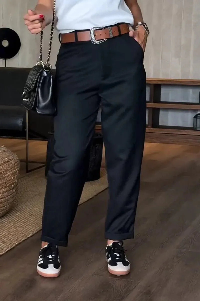 Mathilda | Pantalon élégant à rayures flatteur pour la silhouette