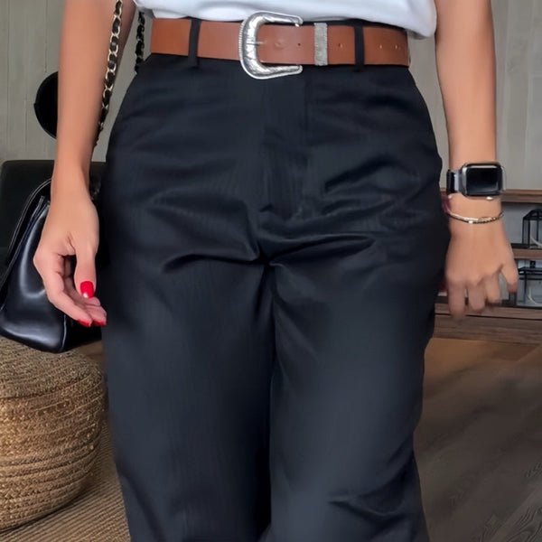 Mathilda | Pantalon élégant à rayures flatteur pour la silhouette