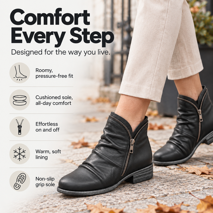 Melinda slouch zip ankle boots