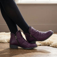 Melinda | Ladies Slouch Zip Ankle Boots