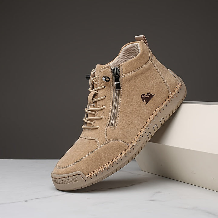 Mirelle comfort zip trainers in Beige
