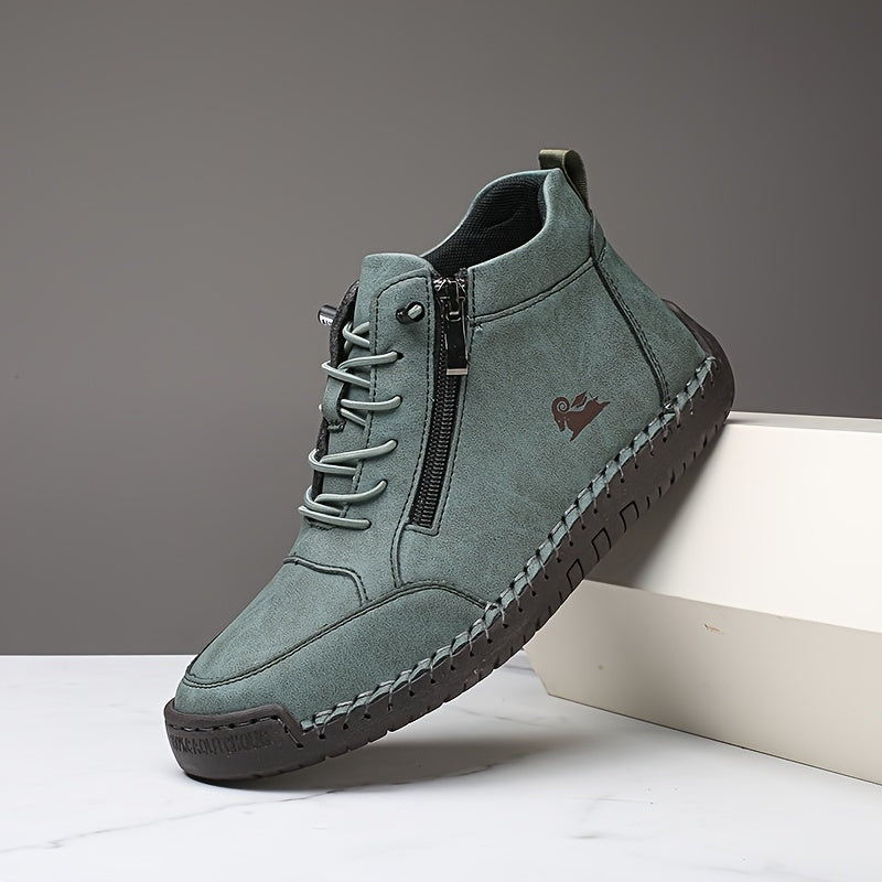 Mirelle comfort zip trainers in Dark Green