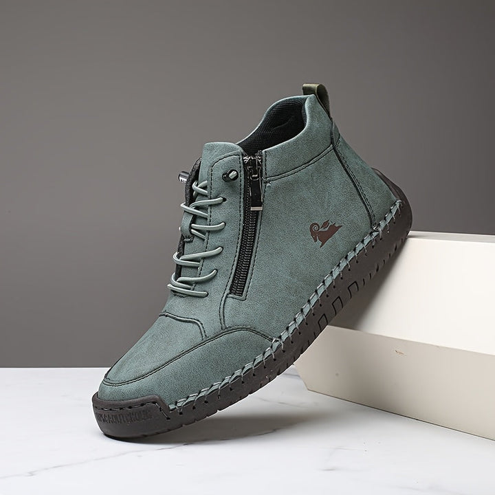 Mirelle comfort zip trainers in Dark Green