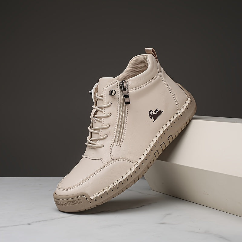 Mirelle comfort zip trainers in Ivory