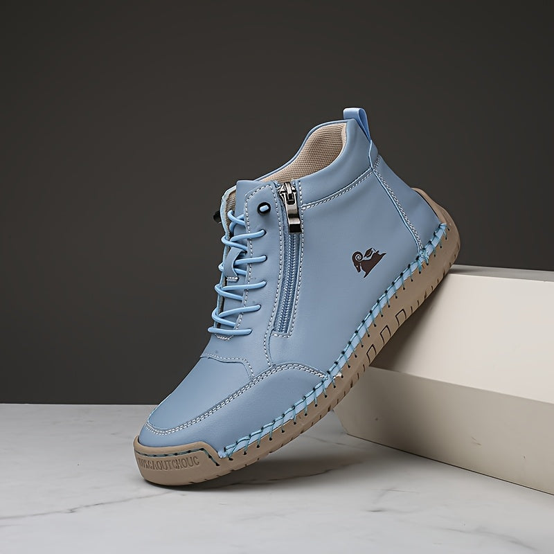 Mirelle comfort zip trainers in Light Blue