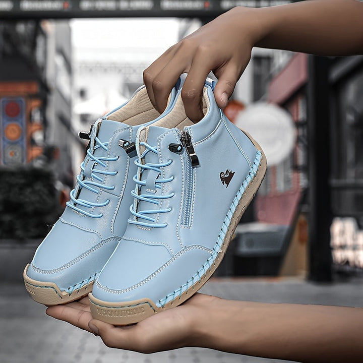 Mirelle comfort zip trainers in Light Blue