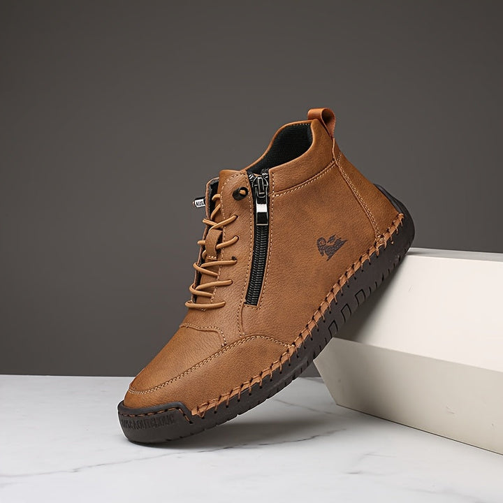 Mirelle comfort zip trainers in Light Brown