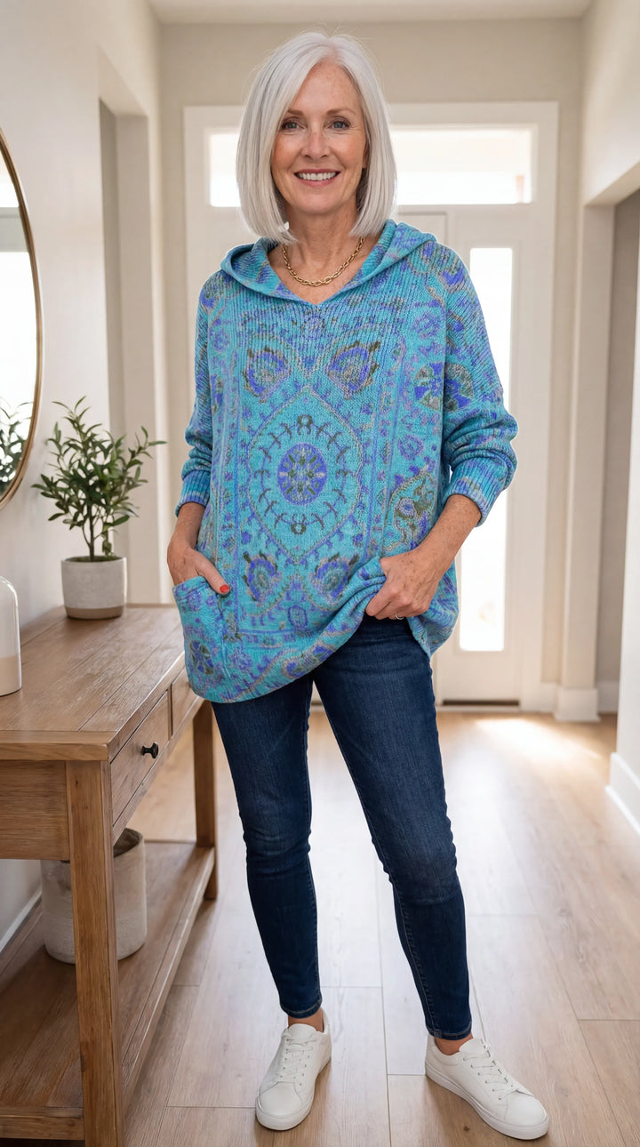 Aimee - Cozy Hooded Knit Sweater
