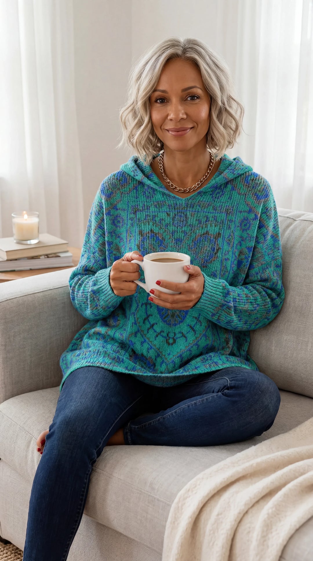 Aimee - Cozy Hooded Knit Sweater