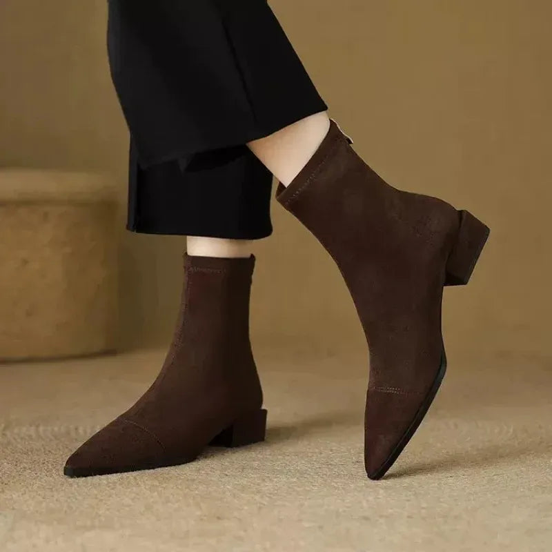 Palelle pointed-toe ankle boots in Brown