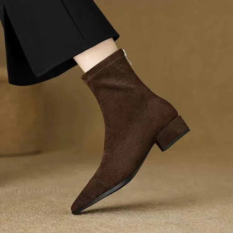 Palelle pointed-toe ankle boots in Brown