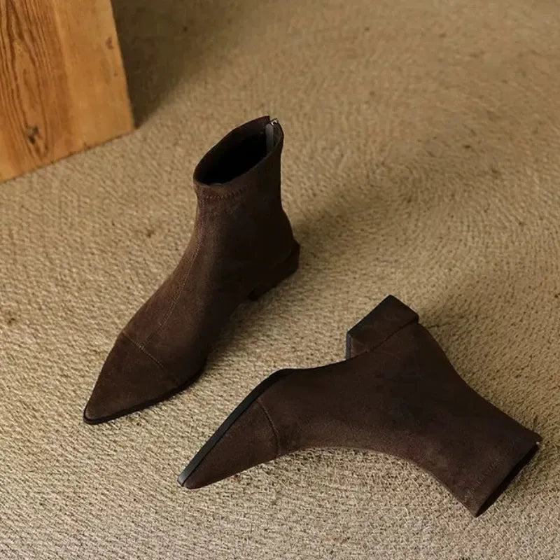 Palelle pointed-toe ankle boots in Brown