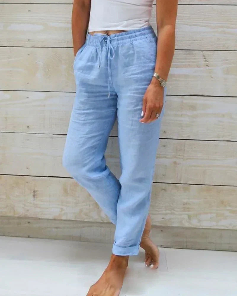 Pantalons en Lin Légers pour Femmes Confort Respirant