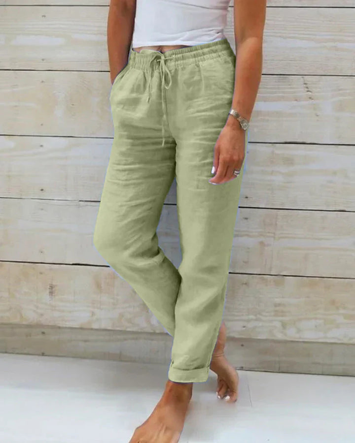 Pantalons en Lin Légers pour Femmes Confort Respirant