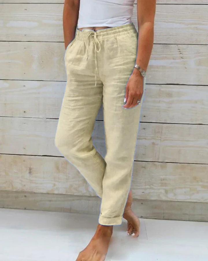 Pantalons en Lin Légers pour Femmes Confort Respirant
