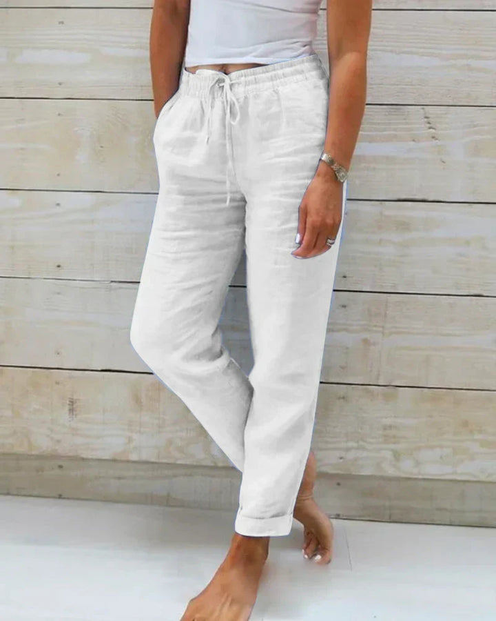 Pantalons en Lin Légers pour Femmes Confort Respirant