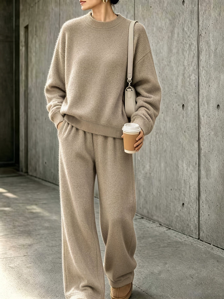 Robien two-piece autumn outfit in Camel