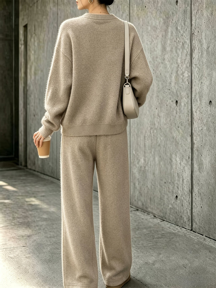 Robien two-piece autumn outfit in Camel