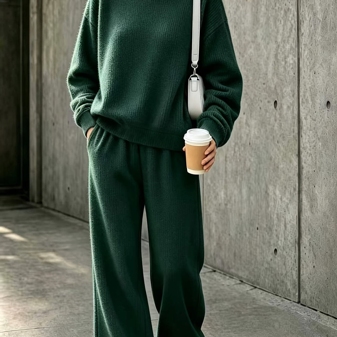 Robien two-piece autumn outfit in Dark Green