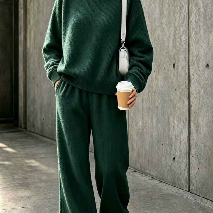 Robien two-piece autumn outfit in Dark Green