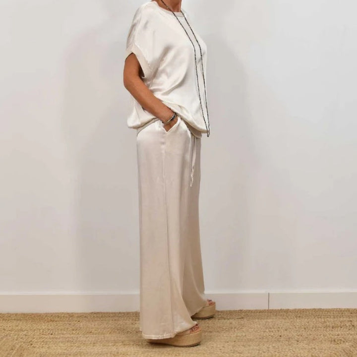 Rita™ Ensemble Élégant en Deux Pièces | Blouse Fluide et Pantalon Large