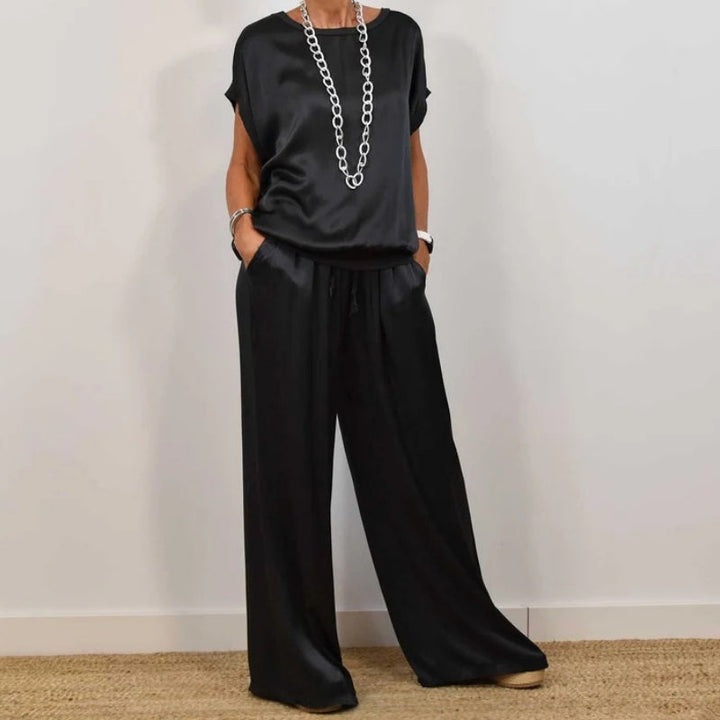 Rita™ Ensemble Élégant en Deux Pièces | Blouse Fluide et Pantalon Large