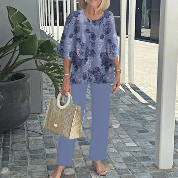 Ensemble Wenda™ Effortless à Deux Pièces | Haut Décontracté et Pantalon à Jambes Larges