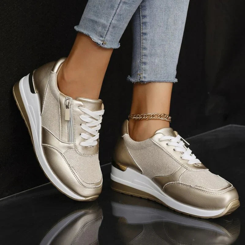 Anne™ | Baskets confortables à lacets avec fermeture latérale