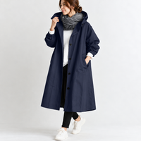 Wendy | Ladies Long Hooded Trench Coat