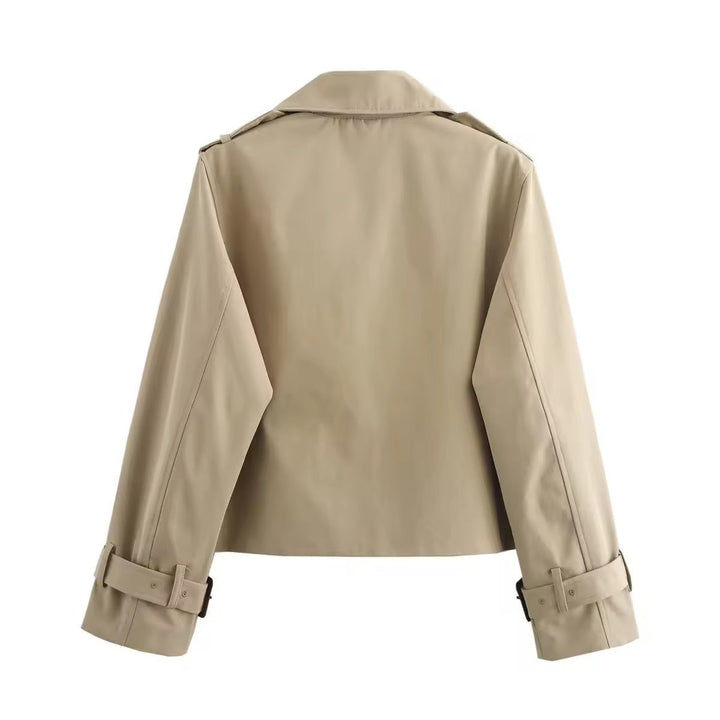 Eugenia cropped double-breasted trench coat