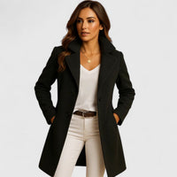 Blanche | Ladies Tailored Notch-Lapel Long Coat
