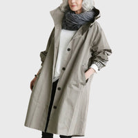 Ruth | Ladies Hooded Relaxed-Fit Long Trench Coat