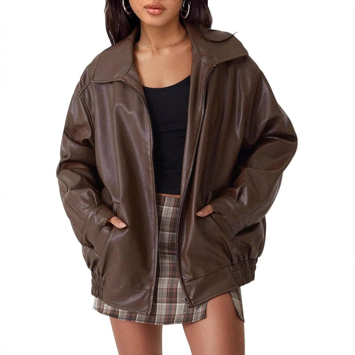 Nicola relaxed zip-up bomber jacket