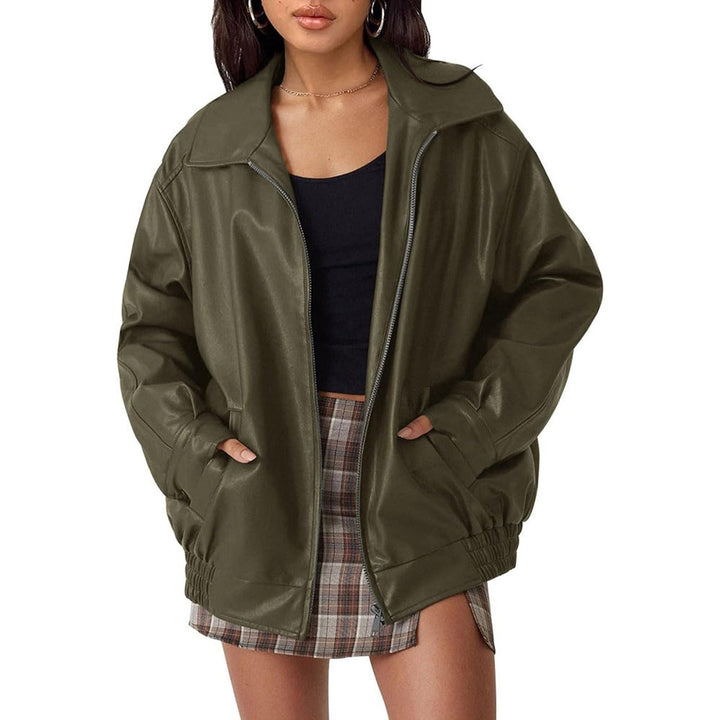 Nicola relaxed zip-up bomber jacket