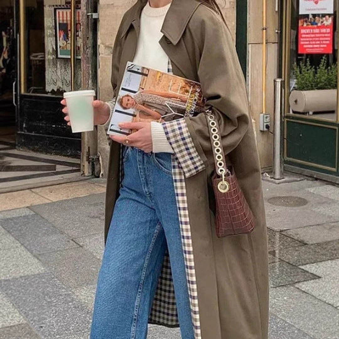 Lucia refined oversized long trench coat