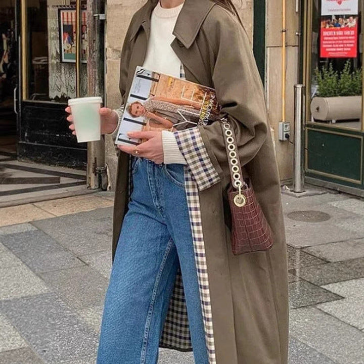 Lucia refined oversized long trench coat