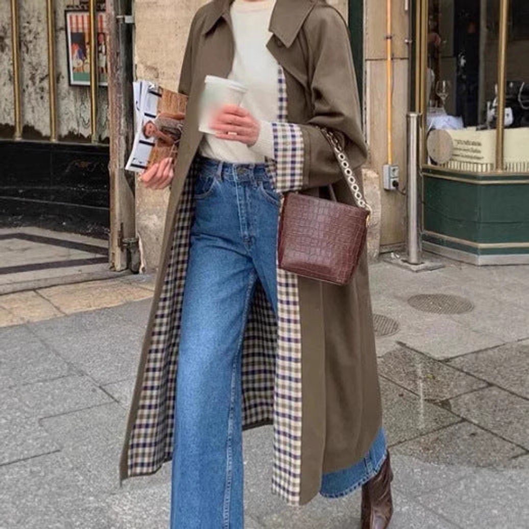 Lucia refined oversized long trench coat