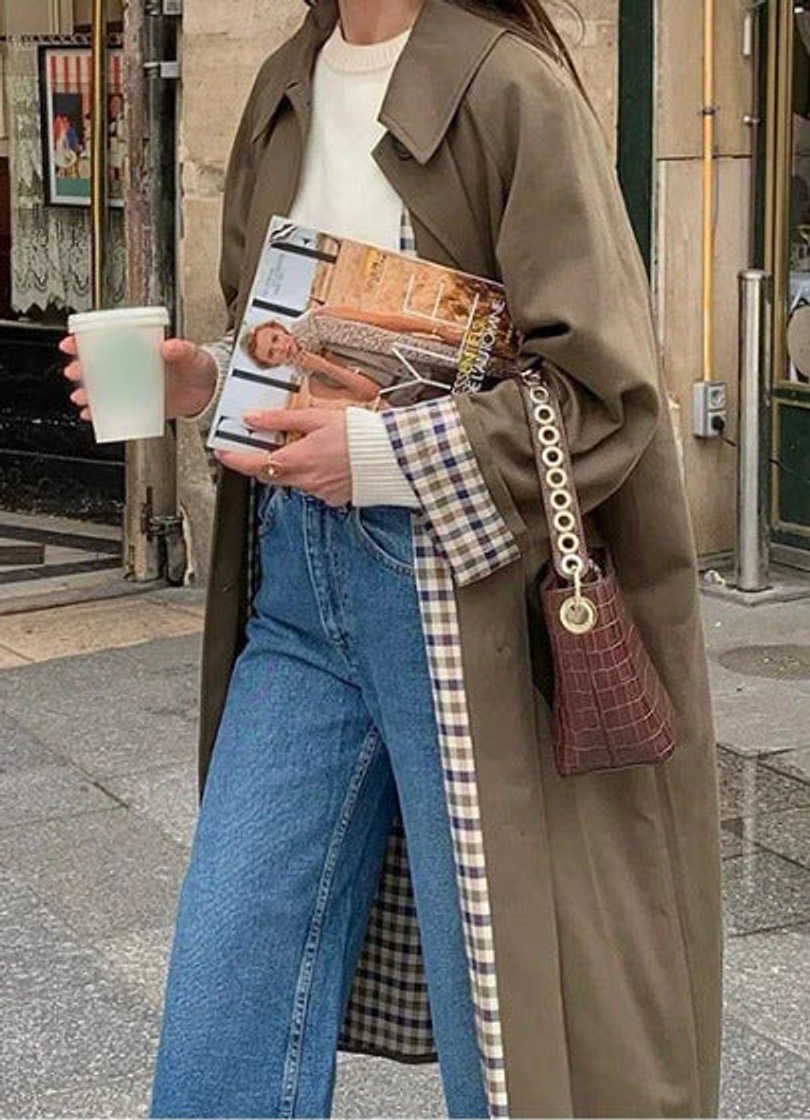 Lucia refined oversized long trench coat in Khaki