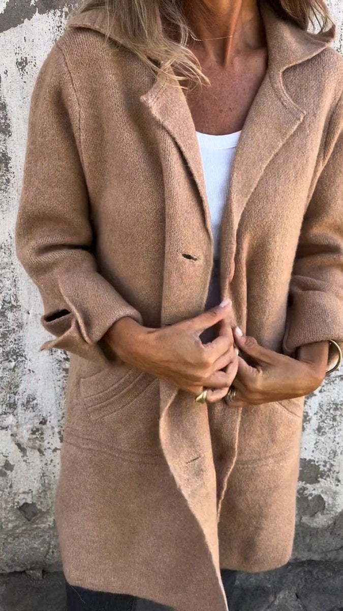 Lucille relaxed longline lapel coat