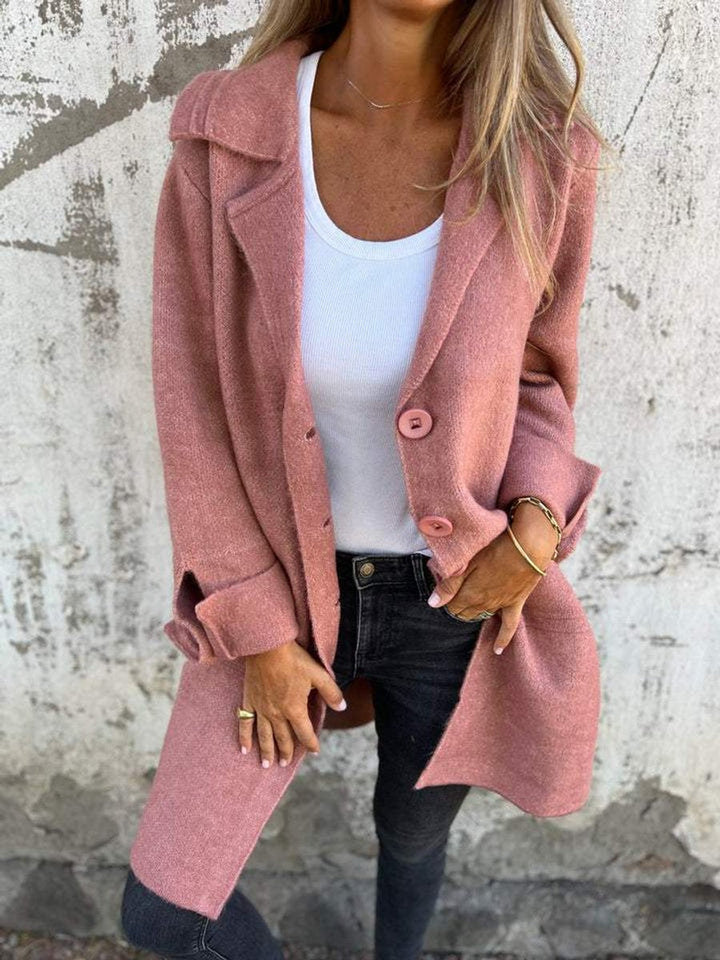 Lucille relaxed longline lapel coat
