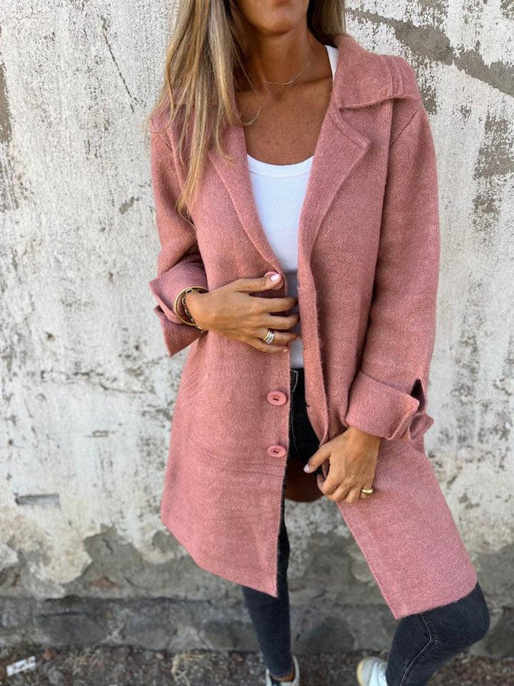 Lucille relaxed longline lapel coat