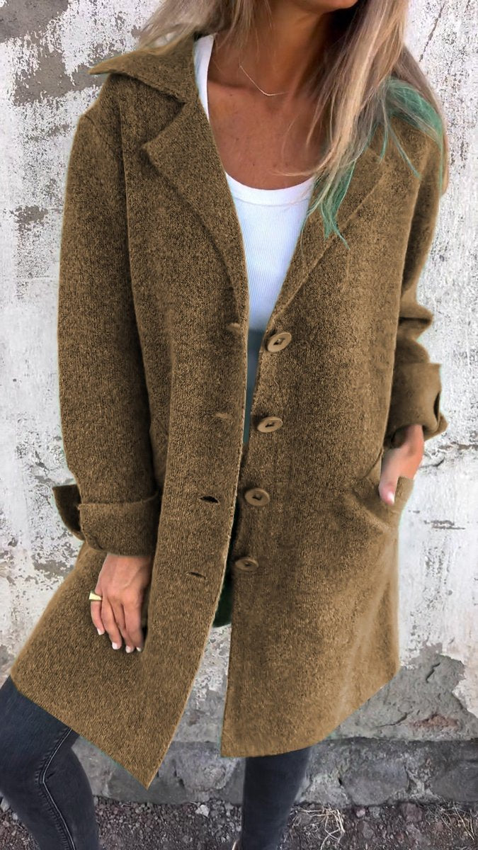 Lucille relaxed longline lapel coat