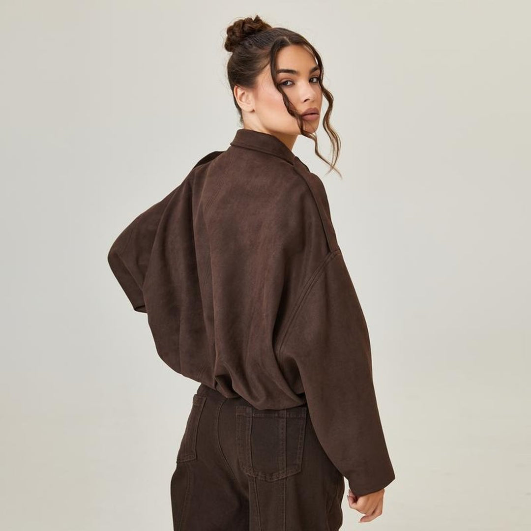 Louisa relaxed oversized bomber jacket