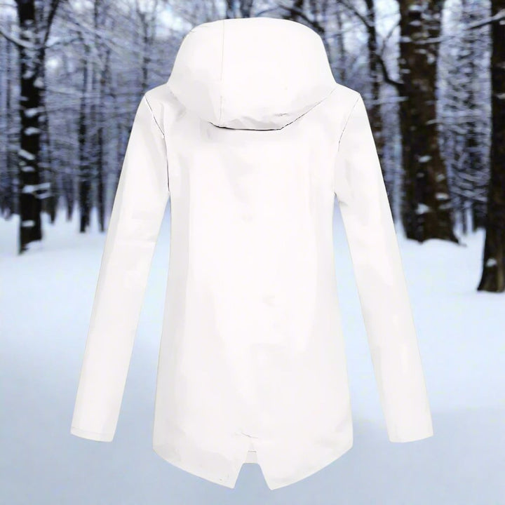 Lorraine hooded longline rain jacket