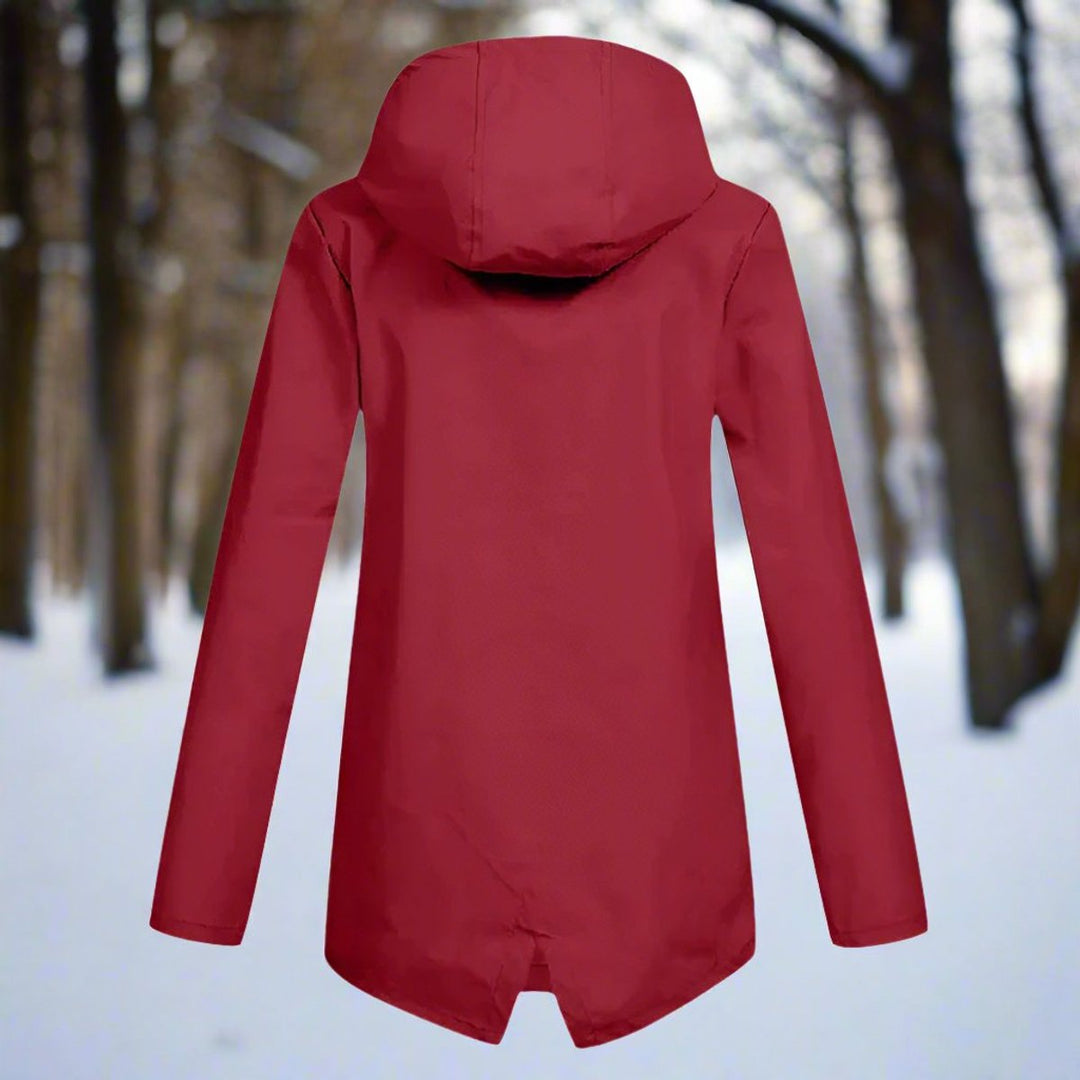 Lorraine hooded longline rain jacket