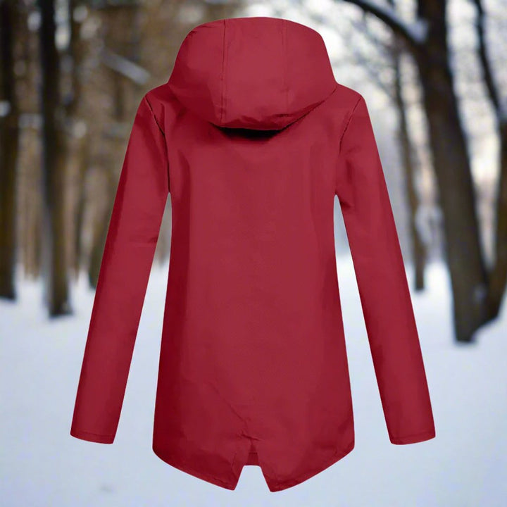 Lorraine hooded longline rain jacket